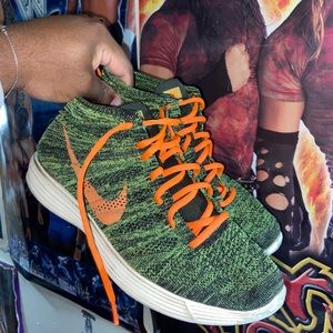 Nike Lunar Flyknit Chukka Green/Orange Size 11
